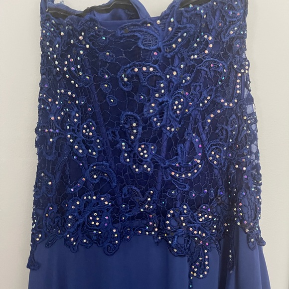 Blue Corset Evening Gown - Picture 6 of 10